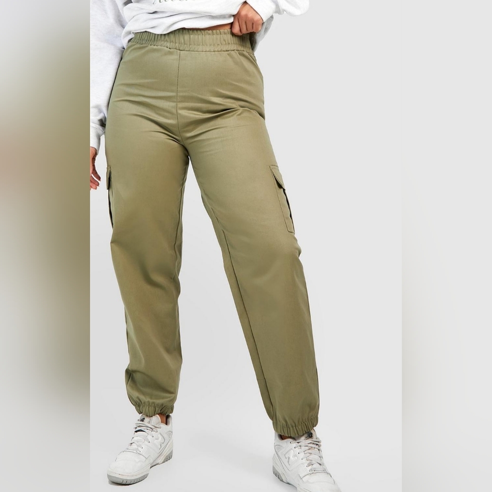 Plus High Waisted Cargo Pants
